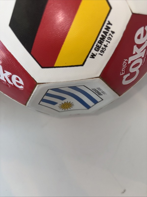1990s Coca Cola US Soccer World Cup Flags Soccer Ball Souvenir RARE gallery