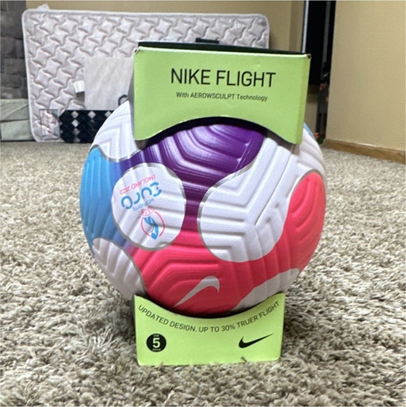 Nike Flight Soccer Ball Aerowsculpt Technology Size 5 White DA2616-100