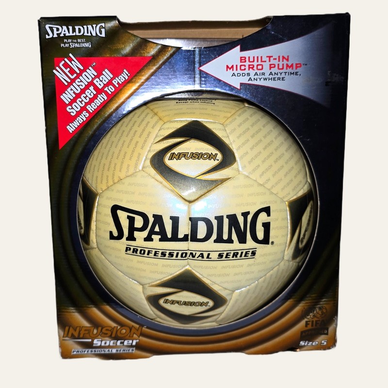 Spalding Infusion Professional Series Soccer Ball Cyclone Sz 5 built-in pump VTG