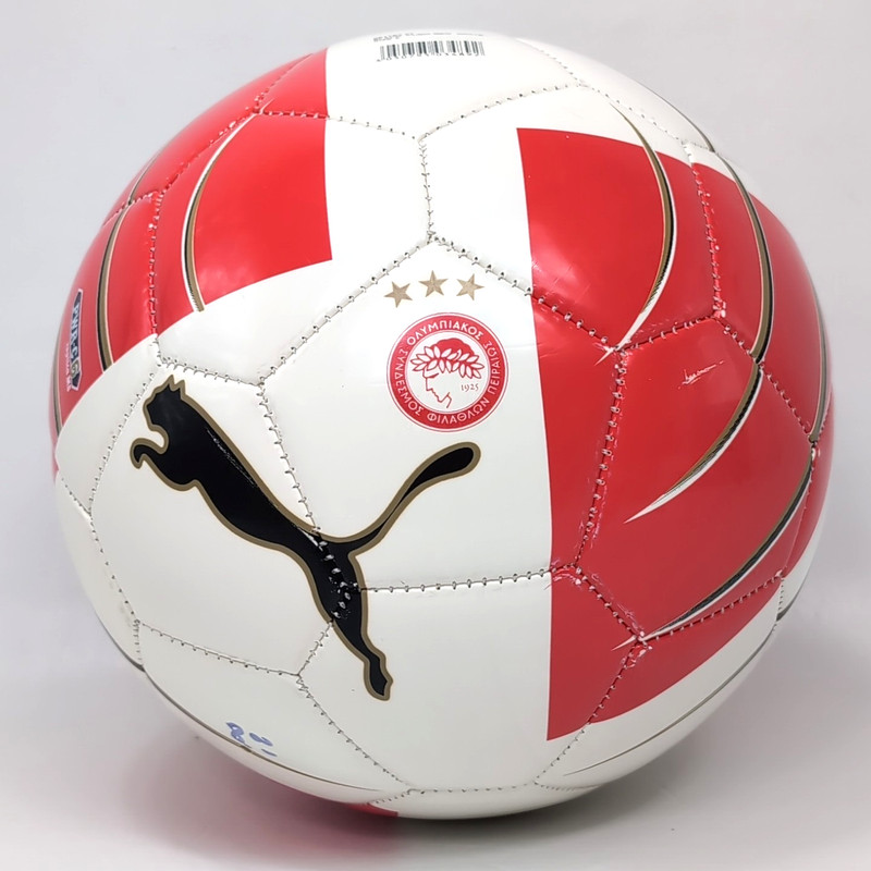 OLYMPIAKOS FC Puma Size 5 Soccer Ball Red White Football Futbol Greece
