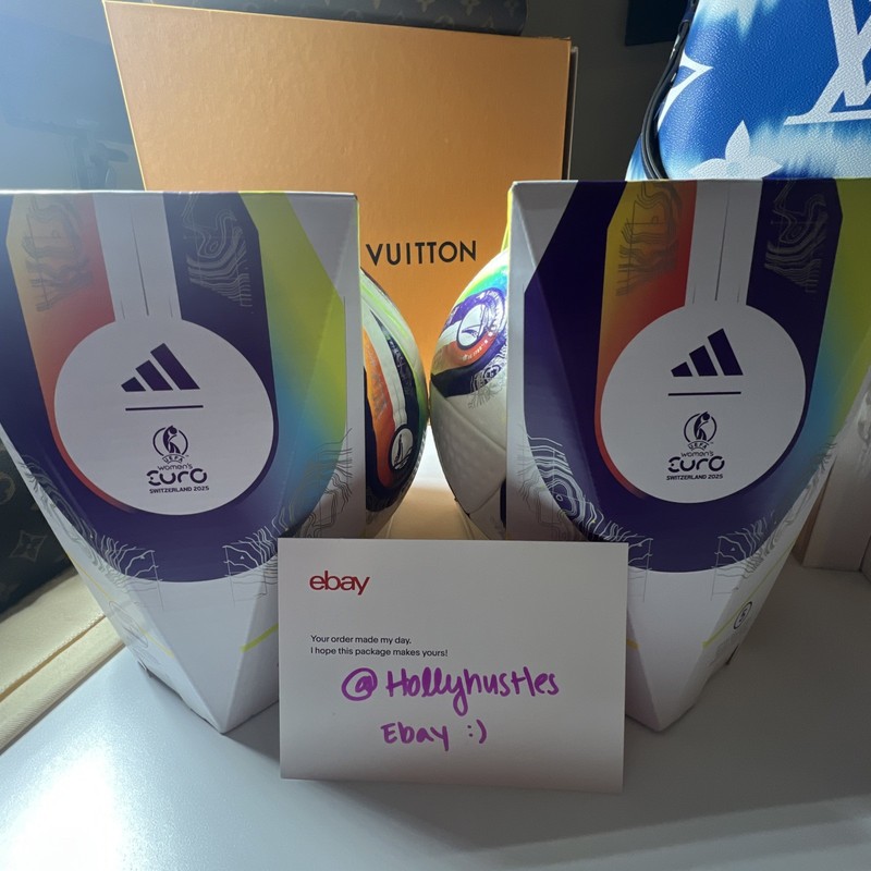 NEW LOT OF 2 Adidas Uefa Womens Euro 2025 Official Pro Soccer Ball JH1261 Size 5