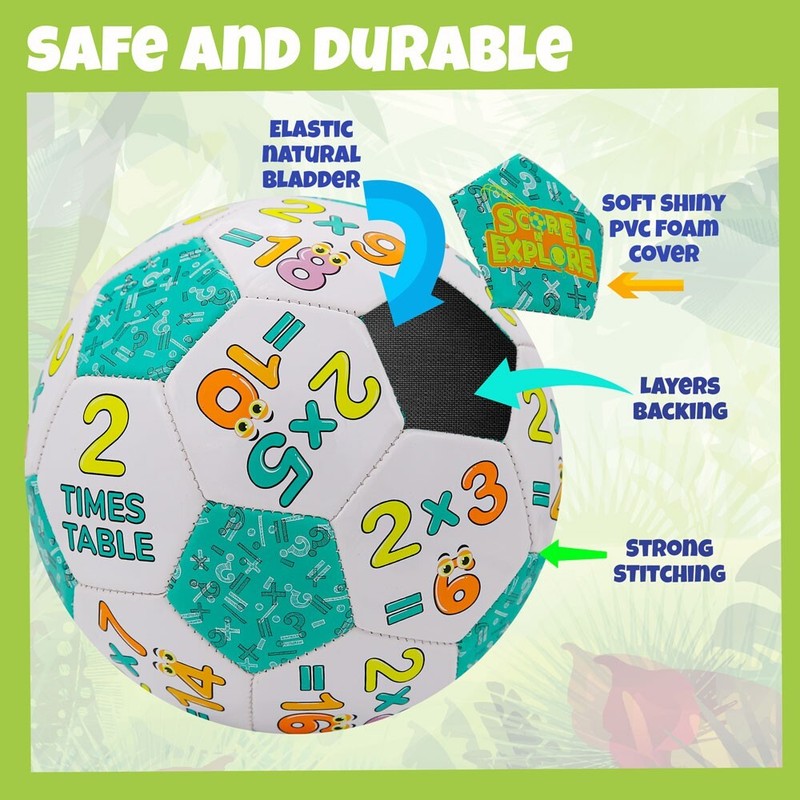 Score N' Explore Children's Learning Development Soccer Ball MULTIPLICATION 2's gallery