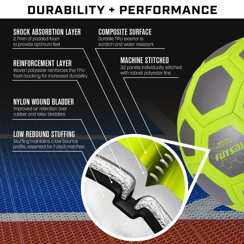 GoSports ELITE Futsal Ball - Great for Indoor Outdoor FUTSAL Scrimmages gallery