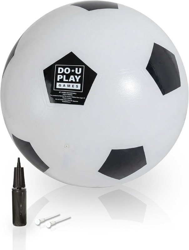 Do-U-Play Games Jumbo Soccer Ball, 30 Inch Diameter, Superior Rubber Durable Hea