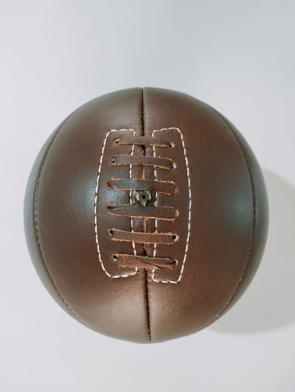 Historical 1900 soccer ball for collectors 100% leather hand stitch