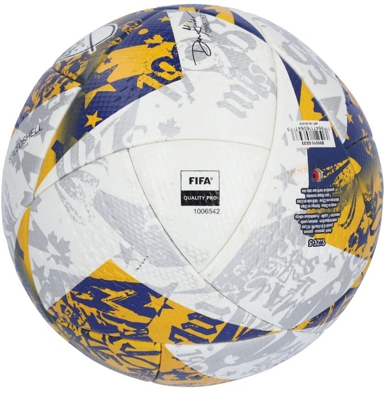 Adidas MLS Offical "KCC" Soccer Match Ball 23-24 White Yellow Blue IA1015 Sz 5 gallery