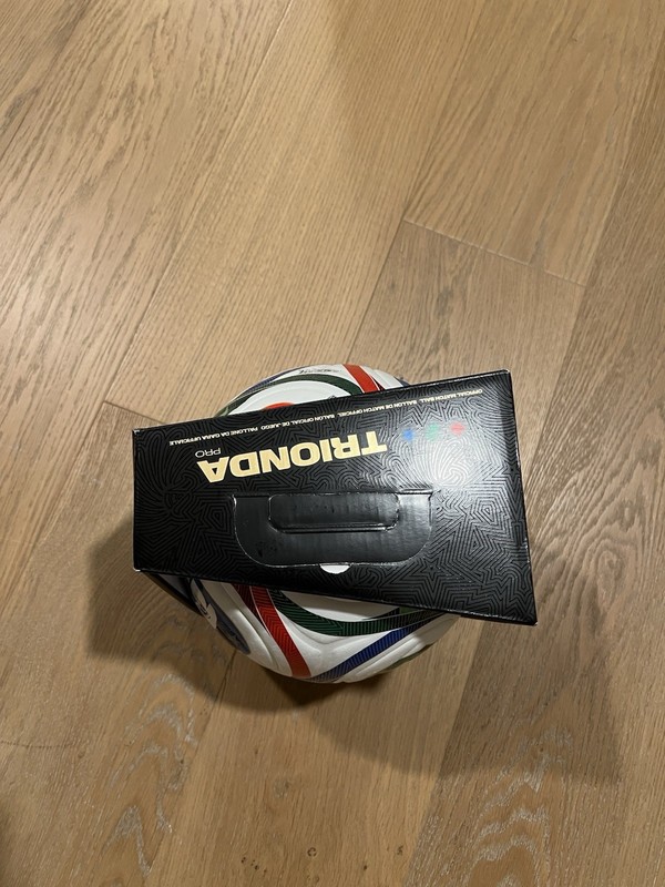 adidas Trionda Pro Size 5 Multicolor Soccer Ball TPU Hand-Stitched JD8021 gallery