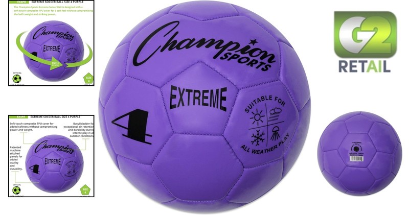 Extreme Soft Touch Soccer Ball - Machine-Stitched Size 4 for All Weather Play gallery