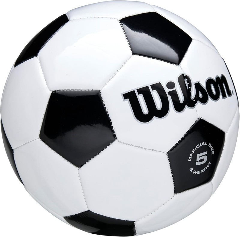 Wilson Traditional Soccer Ball - Size 5, Machine-Sewn for Superior Play gallery