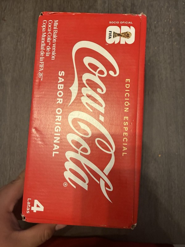 Coca-Cola FIFA 26 World Cup Mini Soccer Ball, Red/White, 100% TPU gallery