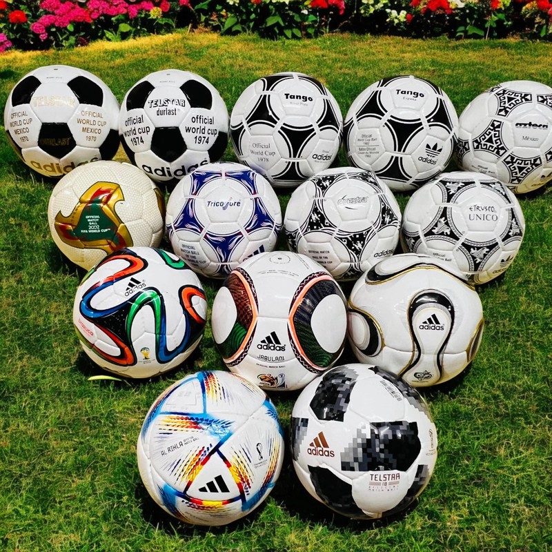 Hand-Stitched Mini Ball Set | 14 World Cup Soccer Balls 1970–2022 Size 1