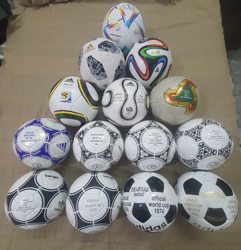 Adidas FIFA World Cup Historical Match Ball Set 1970-2022 Size 5 Collection 14