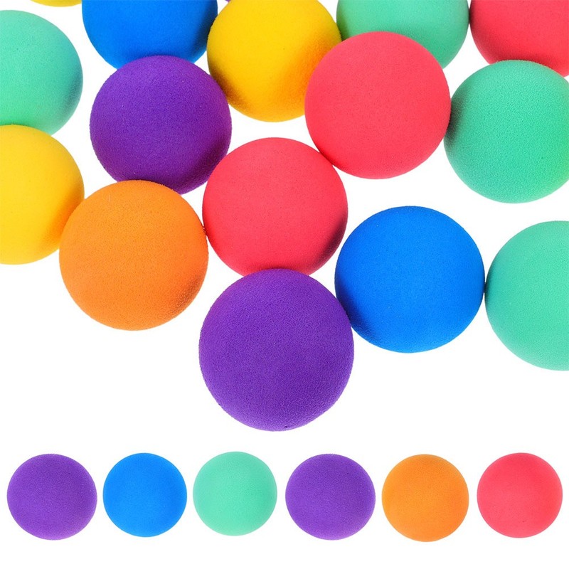 25 Pcs Kids Soft EVA Sponge Balls Colorful Play Balls for Home Playground