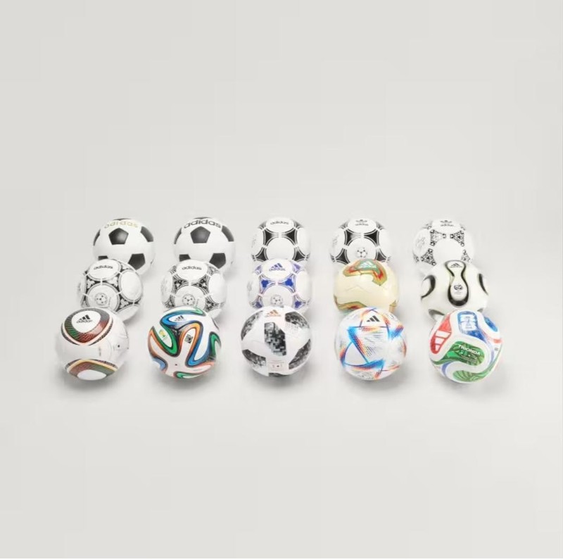 Adidas Historical Pro version Soccer Ball, Set of 15 FIFA world Cup 1970 to 2026