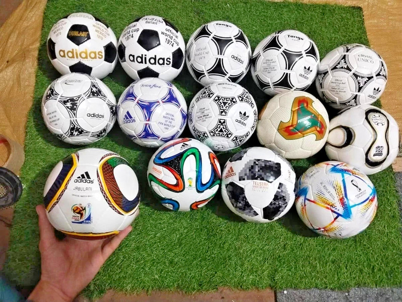 Set OF 14 ADIDAS SOCCER BALL HISTORICAL FIFA WORLD CUP 1970 – 2022 Balls Size 1