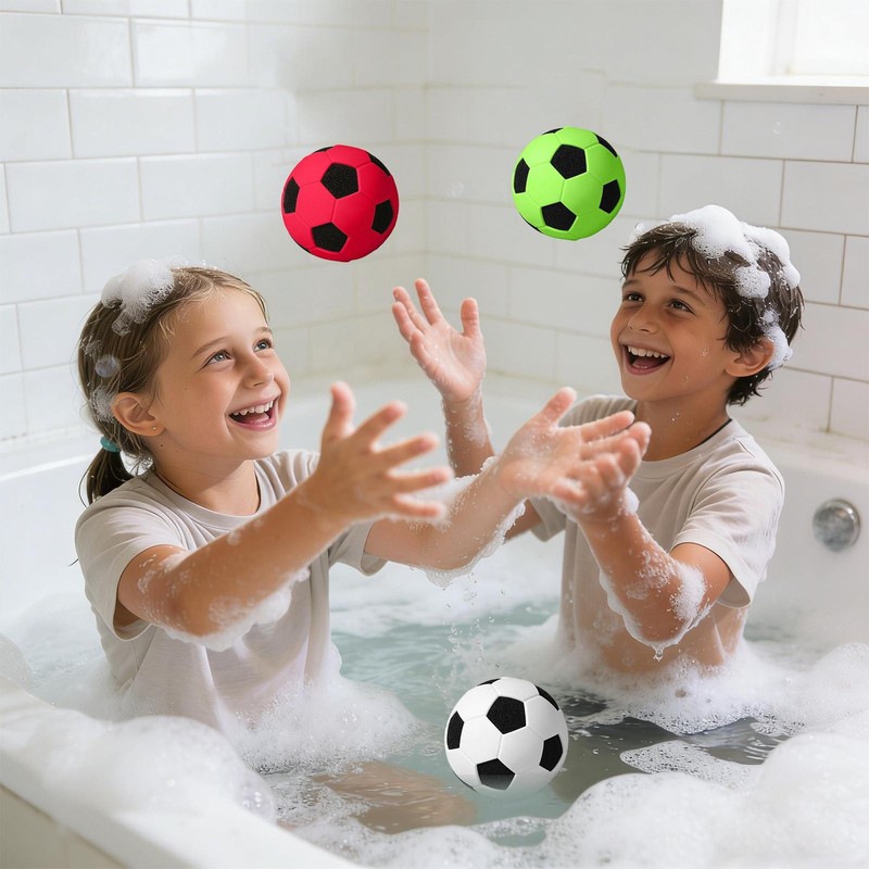 Mini Soccer Ball 3 Pcs Soft Sponge Bouncy Balls For Kids Relaxation Sports Toy gallery