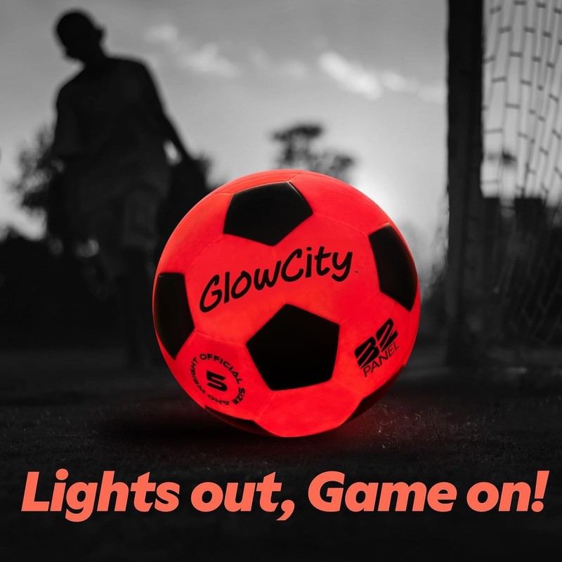 Rechargeable Light Up Soccer Ball, Indoor/Outdoor Glow in The Dark Soccer Bal... gallery