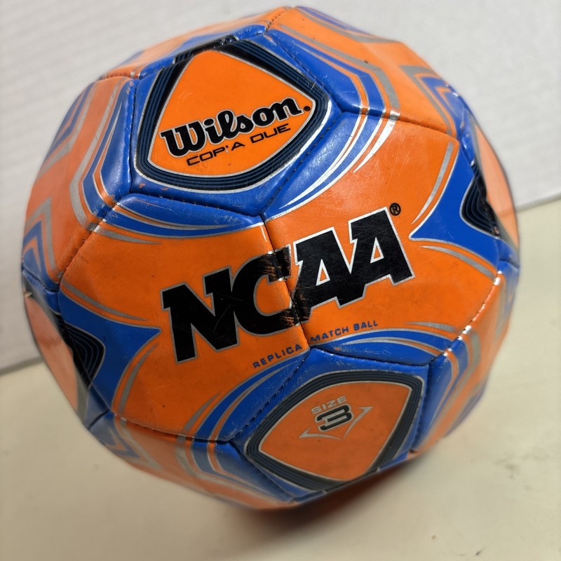 WILSON Copia Due NCAA Replica Match Soccer Ball Size 3 Orange/Blue WTE9382 03YJT gallery