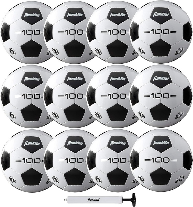 Durable PVC Soccer Balls - 12 Pack with Pump - Size 3, 4 & 5 for Every Player gallery