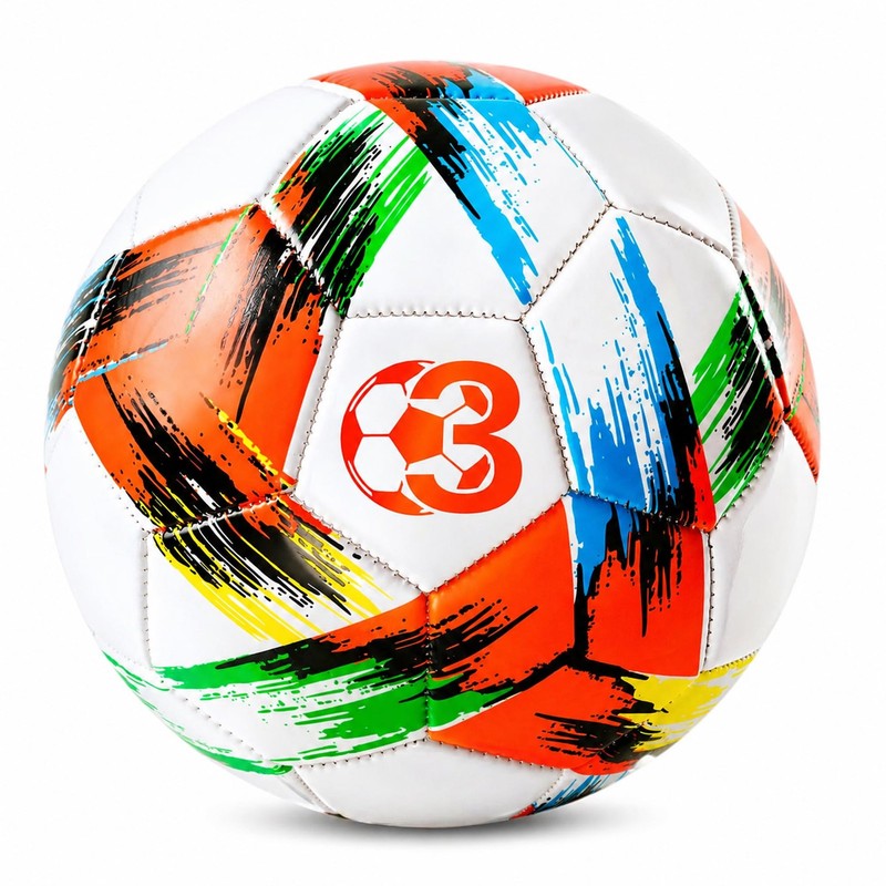 Innotoys Soccer Ball Size 3 Deflated – Bright Tri-Color Design, Vibrant & Mul…