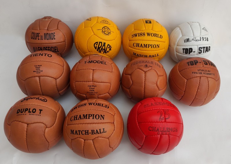 Historical Mini FIFA World Cup 11 Leather Balls Set 1930-1966 Size 1 gallery