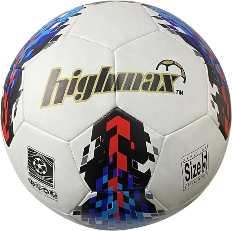 Highmax Soccer Ball Official Size Weight Ball W/Pump Needle & Net Sealed sets