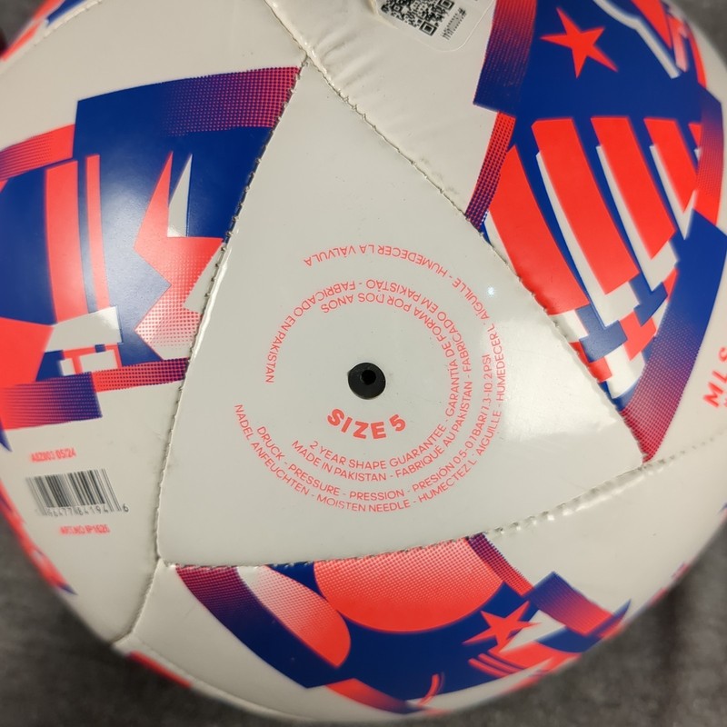 ADIDAS MLS 24 Training Ball Size 5 White/ Solar Red/ Glow Blue Match Replica gallery