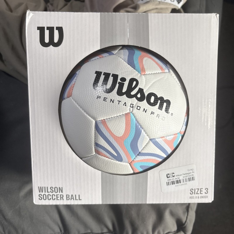 WILSON PENTAGON PRO PASTEL SOCCER BALL, SIZE 3, COMPOSITE SHELL 1-PACK – PASTEL