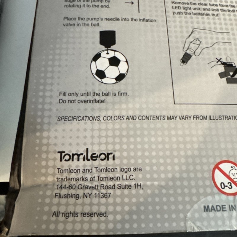 Tomleon Startrail LED Light Up Soccer Ball Size 5 Pump 32 Panel Kids Outdoor gallery