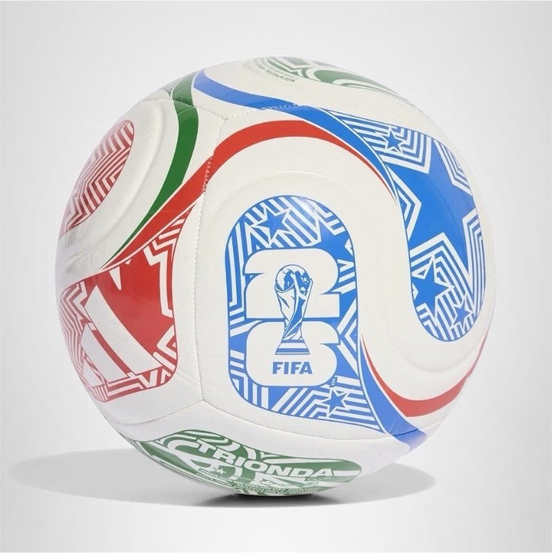 adidas FIFA World Cup 26 Trionda Soccer Ball Size 5 White/Red/Blue/Green