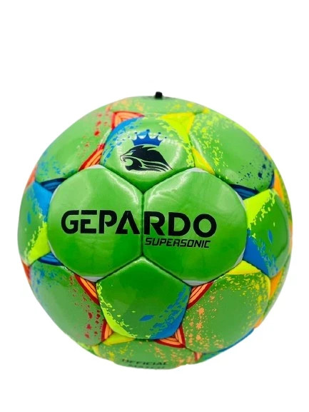 GEPARDO SUPERSONIC hand sewing OFFICIAL MATCH BALL (green and multi ) size-5 gallery