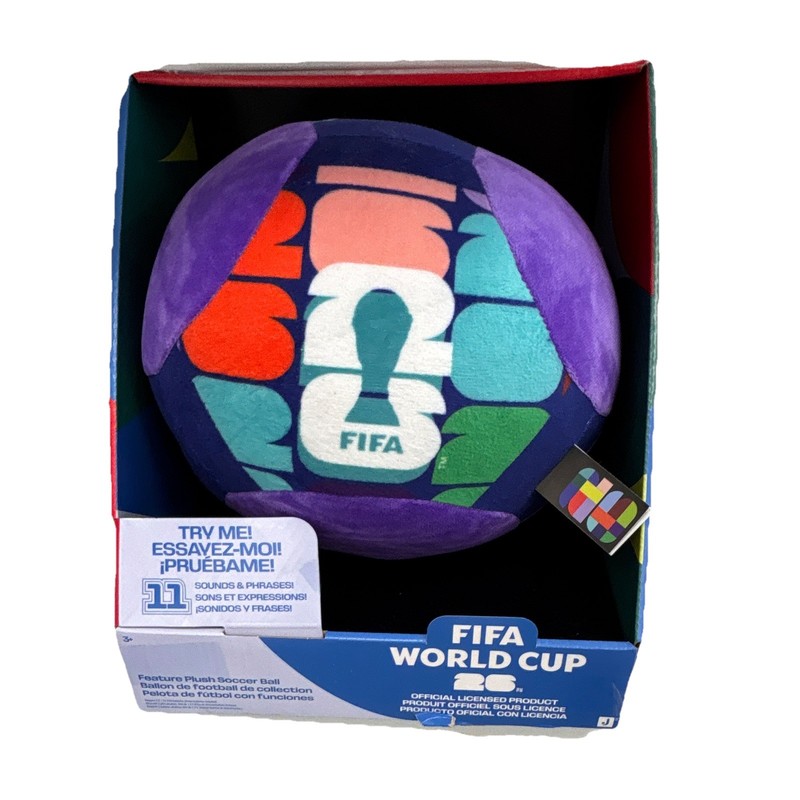 FIFA World Cup 26 Multicolor Plush Soccer Ball Toy with Sounds, 1pc gallery
