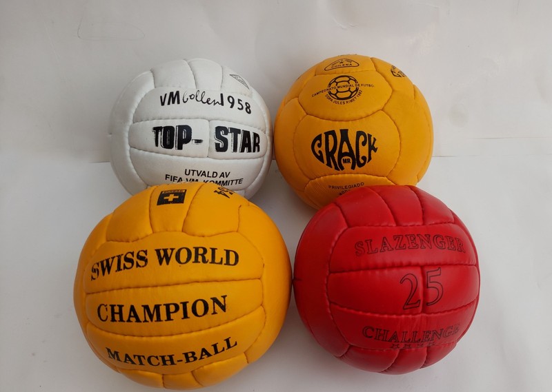 Historical Mini FIFA World Cup 11 Leather Balls Set 1930-1966 Size 1 gallery