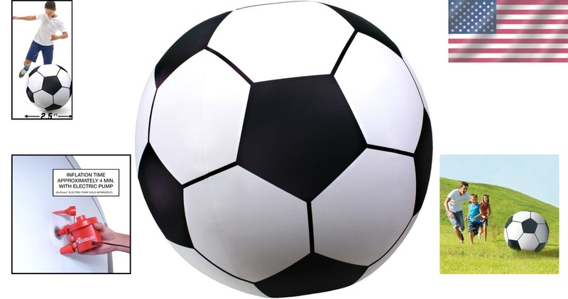 Giant Inflatable Soccer Ball - Vinyl, 2.5 ft gallery