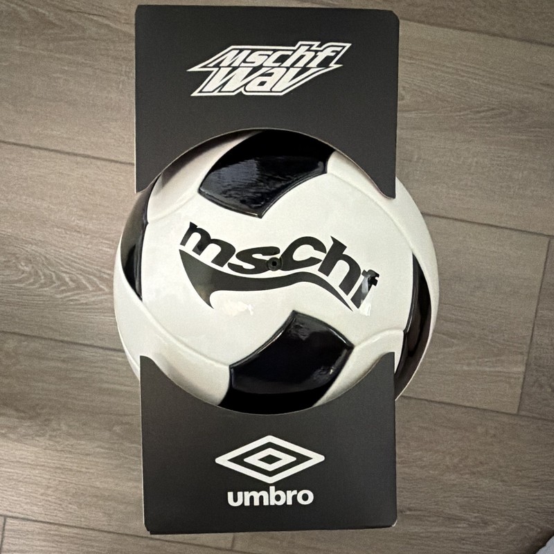 Umbro MSCHF Wav Size 5 Soccer Ball White/Black High Visibility