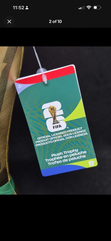 FIFA World Cup set Multicolor Plush Bear Set w/ Soccer Ball w/sounds & Trophy. gallery