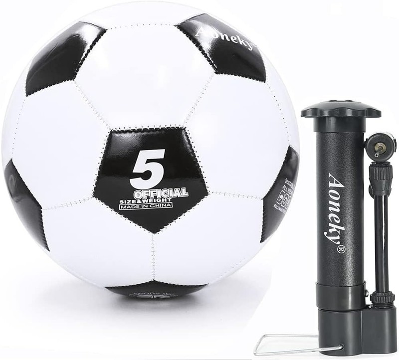 Lightweight PVC Soccer Ball with Inflation Pump - Perfect for Games & Practice gallery