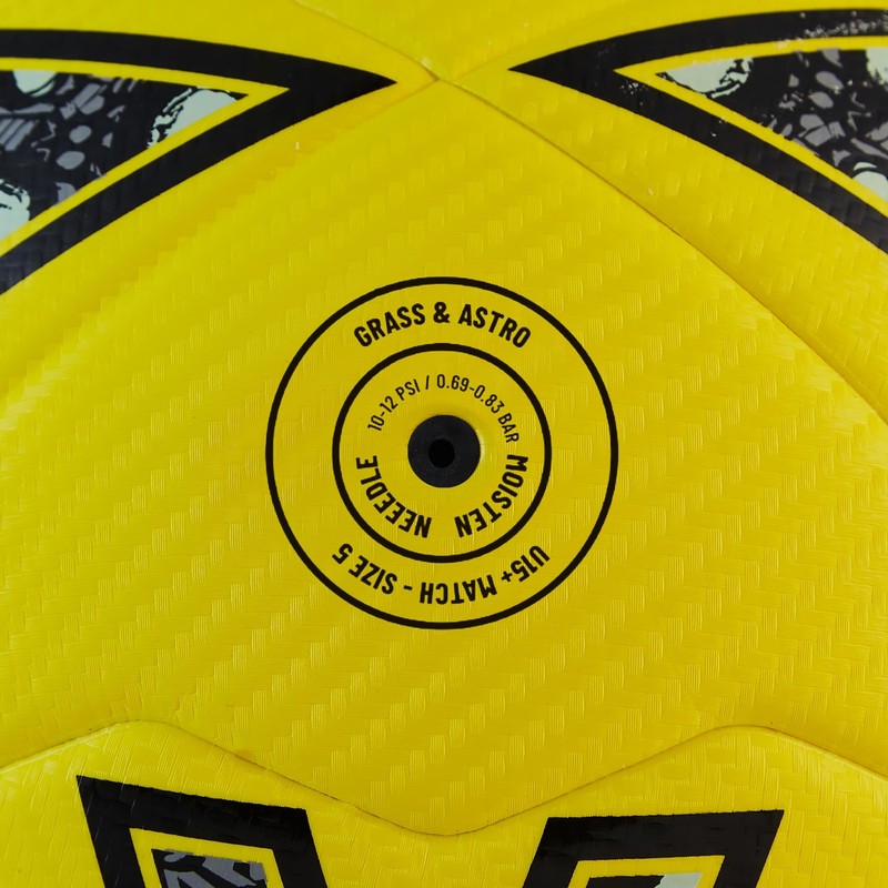 Mitre Ultimatch One Soccer Ball Size 5 Yellow Black Gray Durable Match Play gallery