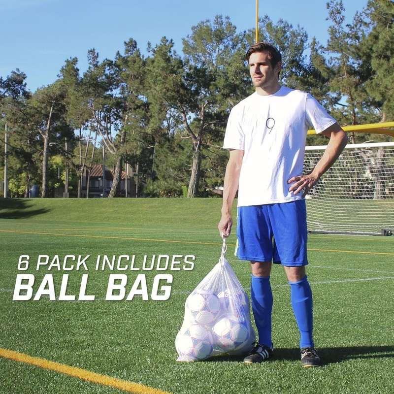 Premier Quality Size 3 Soccer Balls - 6 Pack with Pump Included gallery