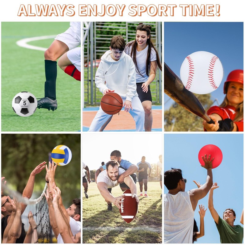 Libima 6 Pcs Multi Sport Ball Set Official Size Football 7, [MULTIPLE] gallery