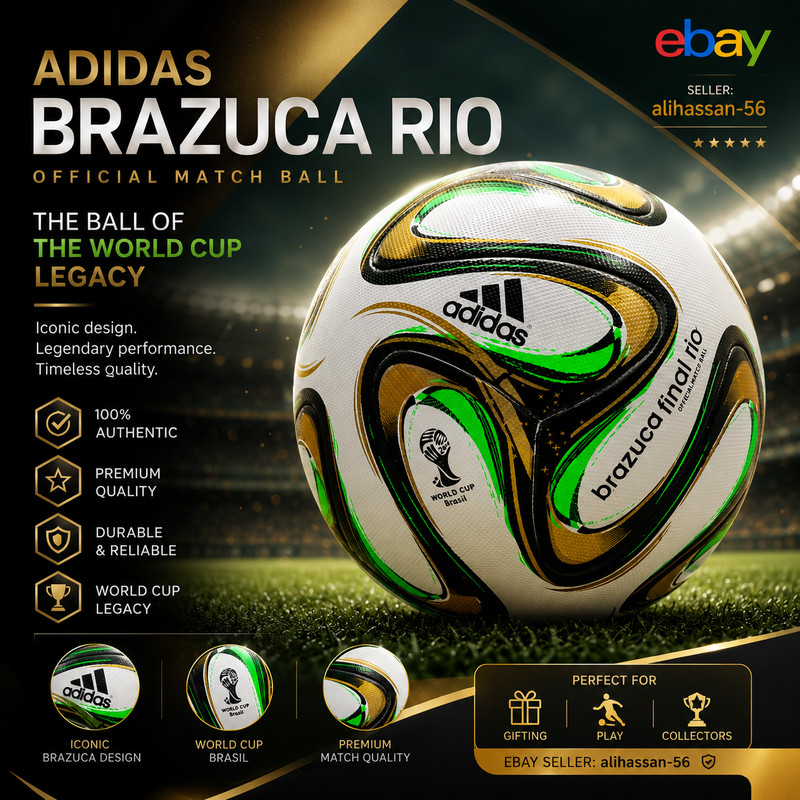 Brazuca Final Rio Official FIFA World Cup Brazil 2014 Soccer Ball Size 5