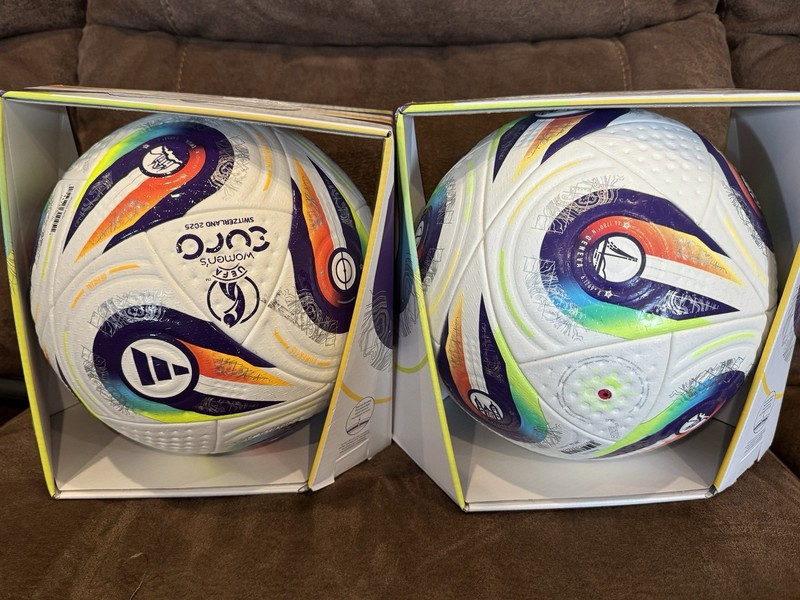 Lot of 2 Adidas UEFA Women's Euro 2025 Konektis Pro match ball Size 5 gallery