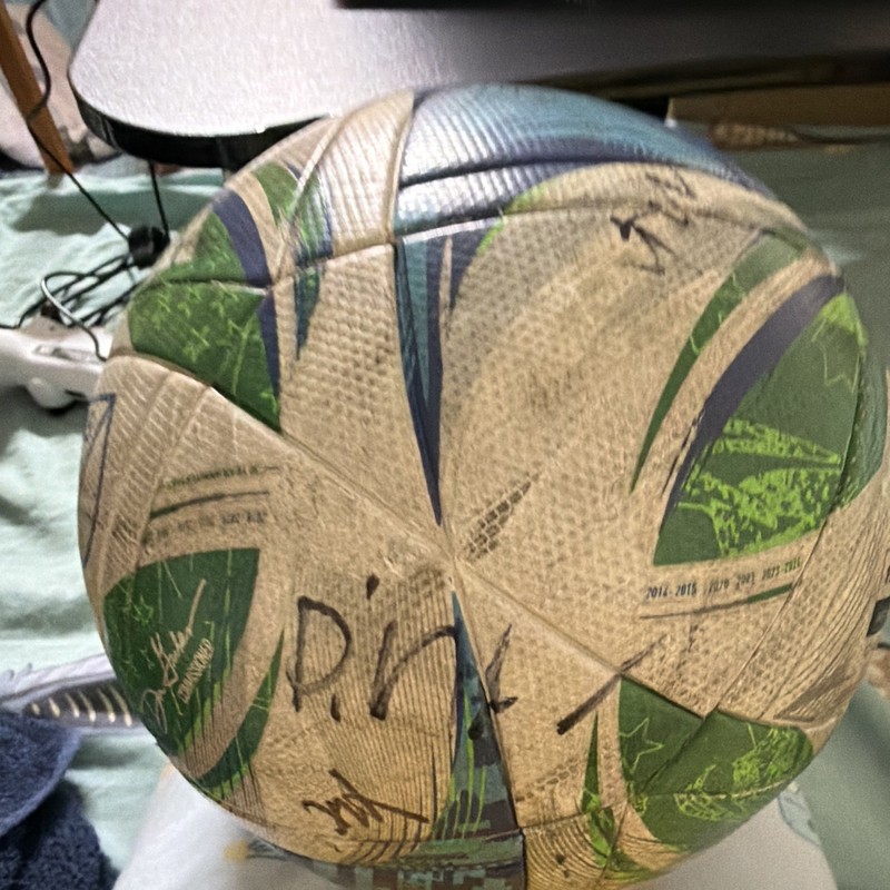 Wilson MLS League Soccer Ball Size 5 Composite Leather Match Outdoor White/Green