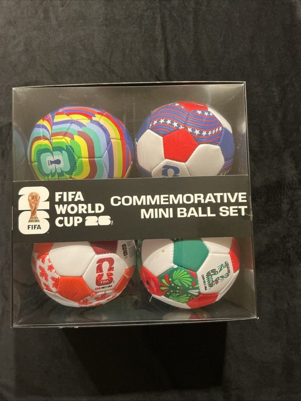 FIFA World Cup 2026 Commemorative Mini Ball Set 4 Pack CAN MEX USA NEW