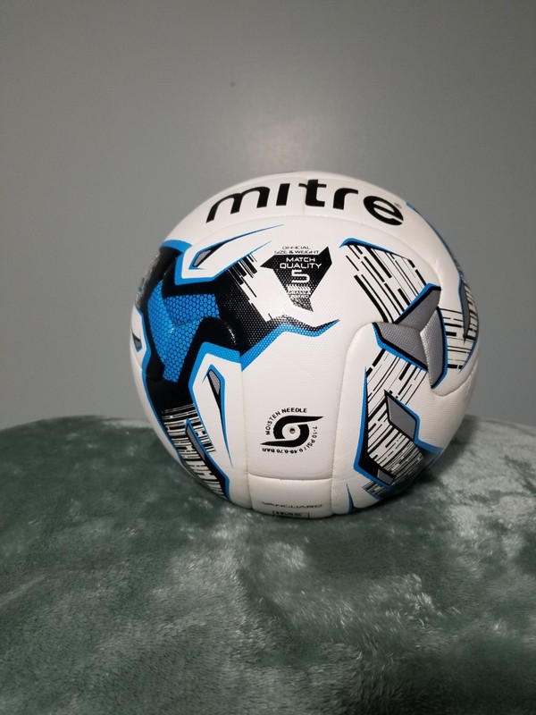 Mitre Vanguard Match Quality IMS Soccer Ball Size 5 White Blue Black gallery
