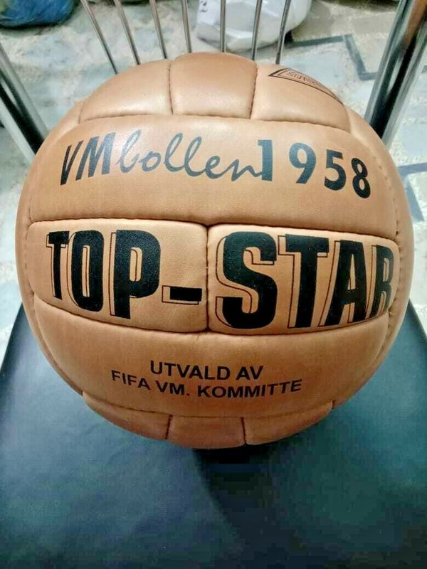 VINTAGE FIFA WORLDCUP 1958 TOP- STAR MATCH BALL | Size 5 | GENIUNE LEATHER