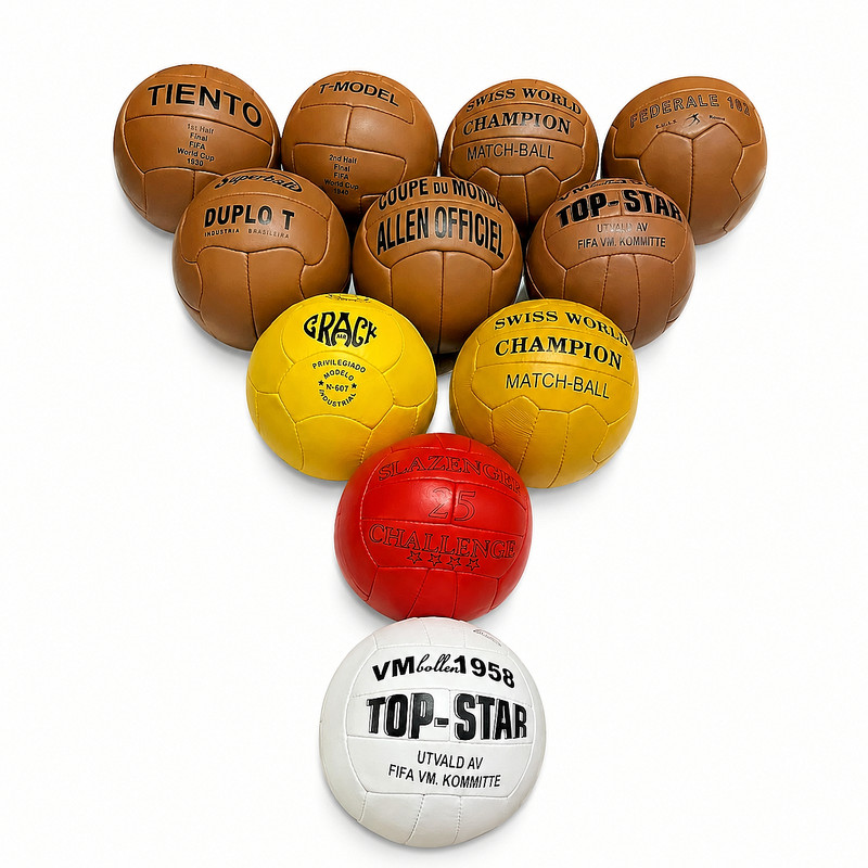 Historical Leather Ball set 11 pcs FIFA World Cup 1930-1966 Leather – Size 1