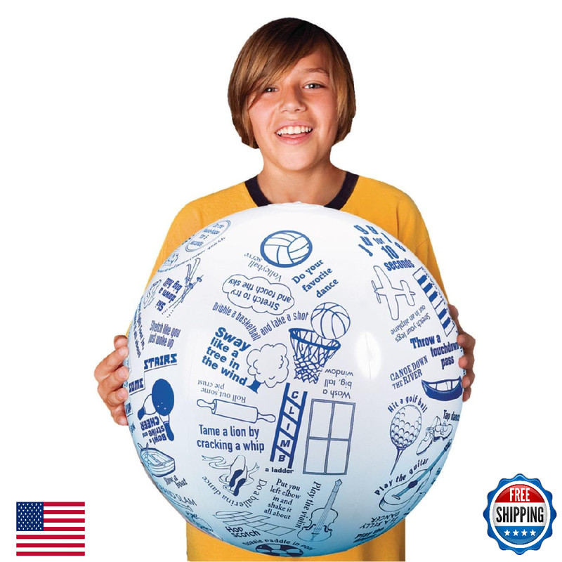 S&S Worldwide Toss ’n Talk-About Movement Ball 16in Beach Style Inflatable