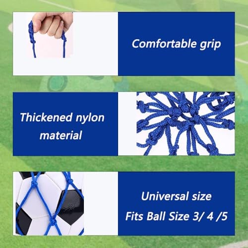 LOOEEL 2Pcs Soccer Ball Net Kicker,Football Kick Trainer,Soccer Black,Blue gallery