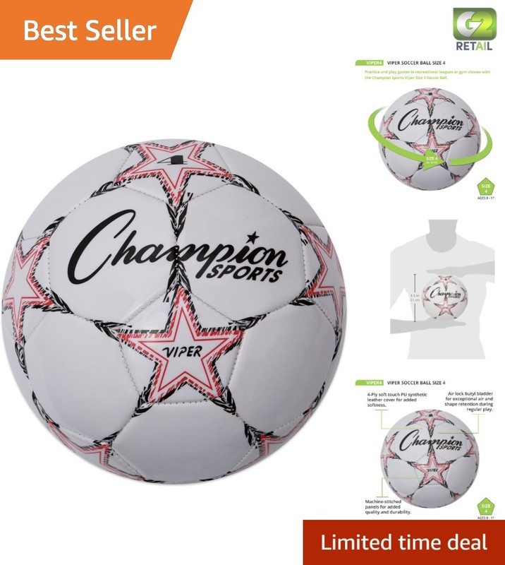 Multi-Color Viper Soccer Ball – Size 4 Training Ball for Youth Soccer Players